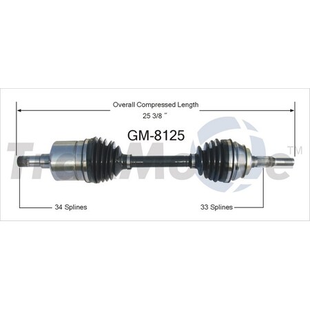 Surtrack Axle Cv Axle Shaft, Gm-8125 GM-8125